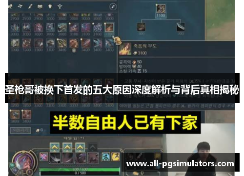 圣枪哥被换下首发的五大原因深度解析与背后真相揭秘